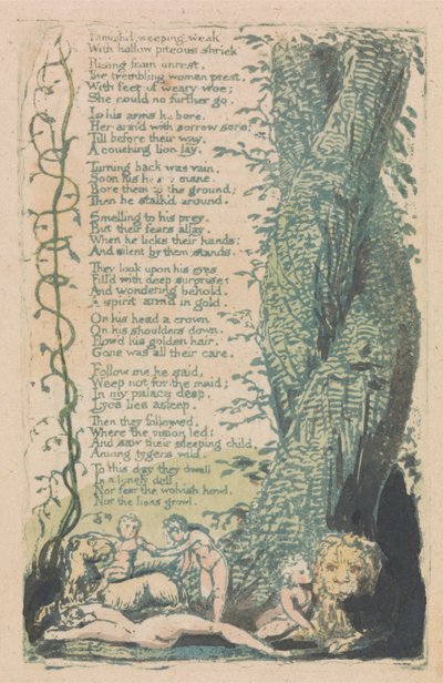 Songs of Innocence and of Experience, Plate 22 by William Blake